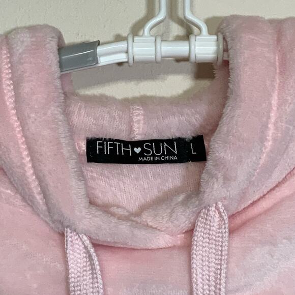 Fifth Sun "Choose Happy" Zip Up Pink Women's Jacket Size L - NWT - Picture 6 of 9